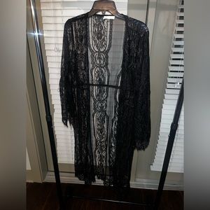 Black Lace Robe